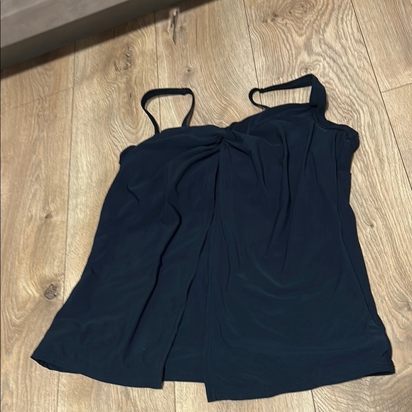 Lands' End Black SWIM Top with Gold Accent - Picture 9 of 9